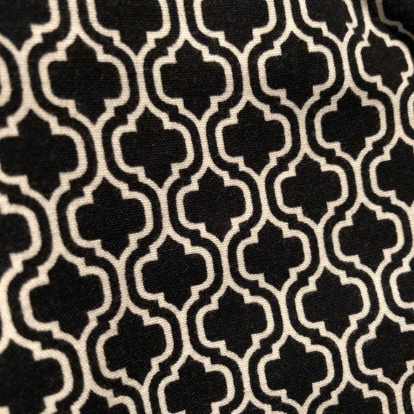 Dalia black & white abstract print cotton crop trouser pant work wear size 6 - Picture 6 of 11